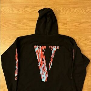 Vlone Skully Red Flame Hoodie